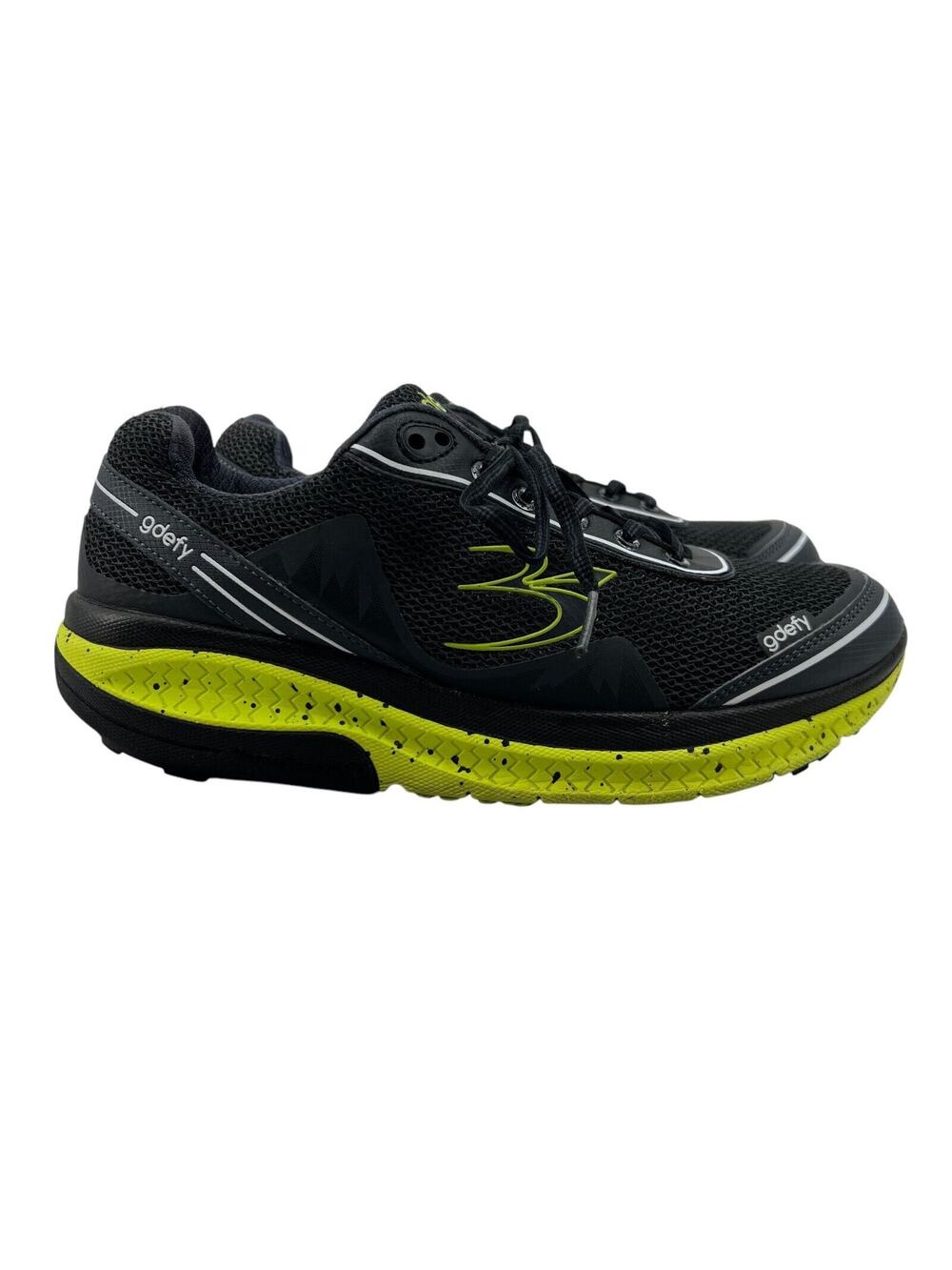 Gravity Defyer Shoes Womens 10.5 Black Lime Green Gdefy Athletic Workout Sneaker